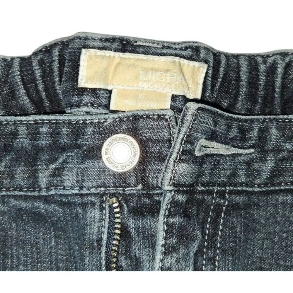Michael Kors Jeans Women's Size 10 Embellished Signature Monogram With Elastic W